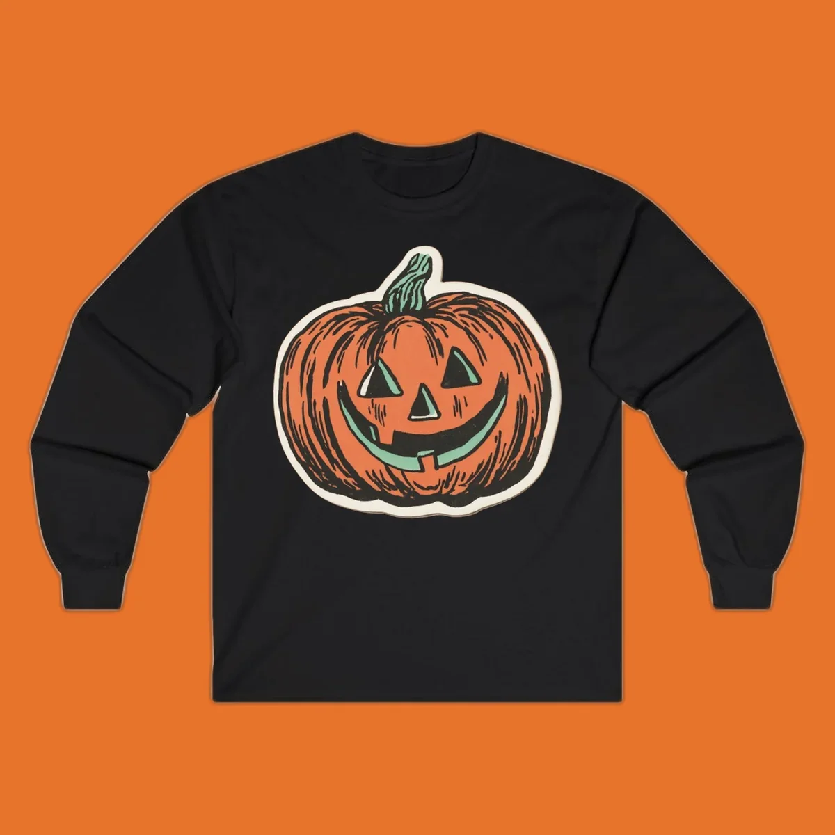 Vintage jack o lantern with a carved smile, perfect for Halloween.