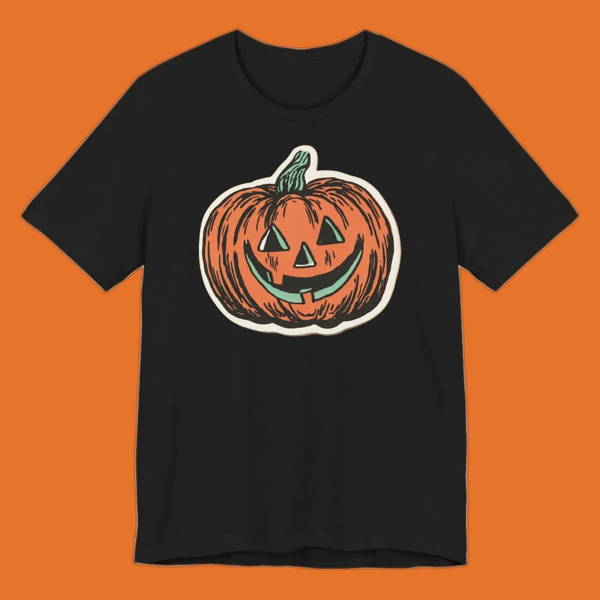 Vintage jack o lantern with a carved smile, perfect for Halloween.