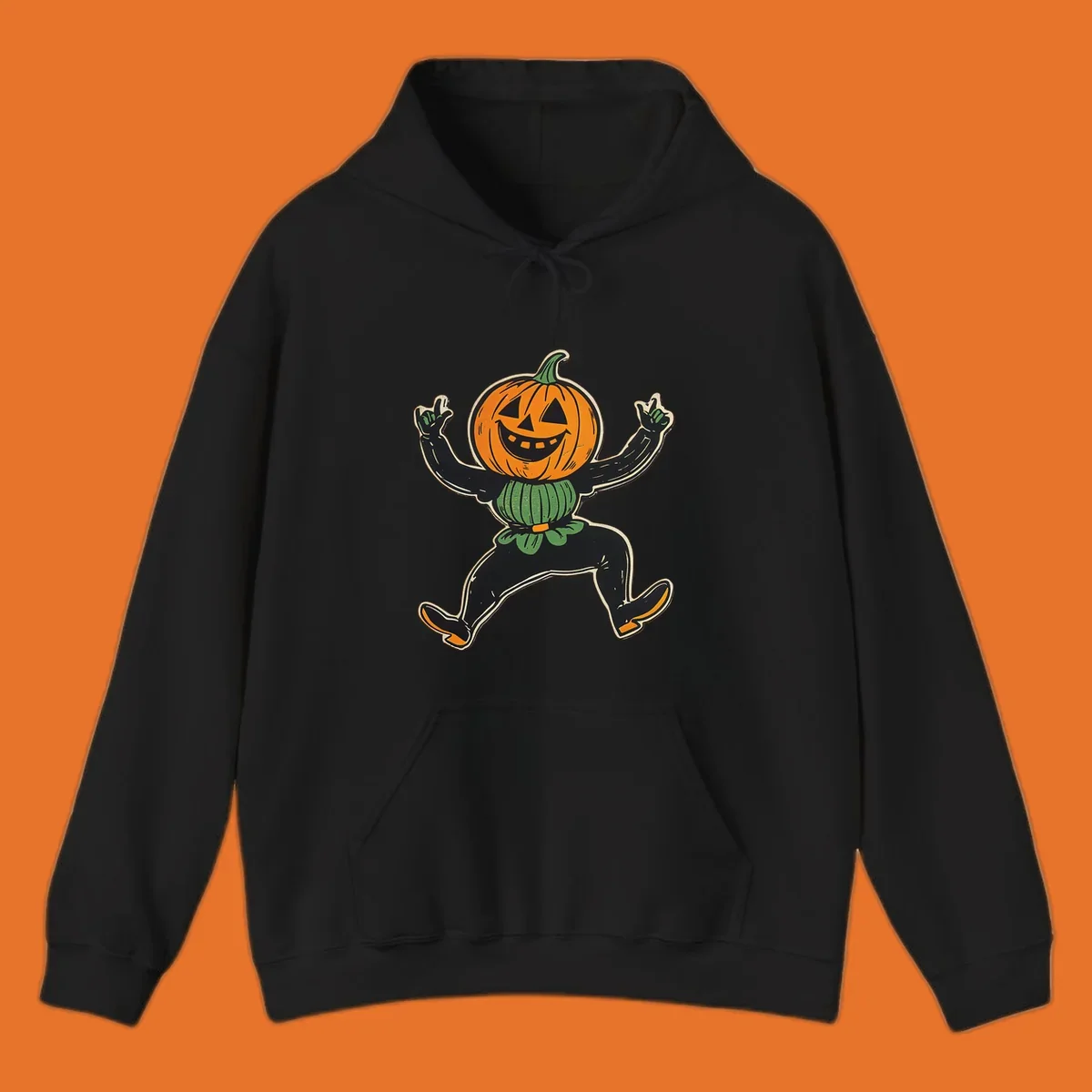 Dancing halloween pumpkin character graphic