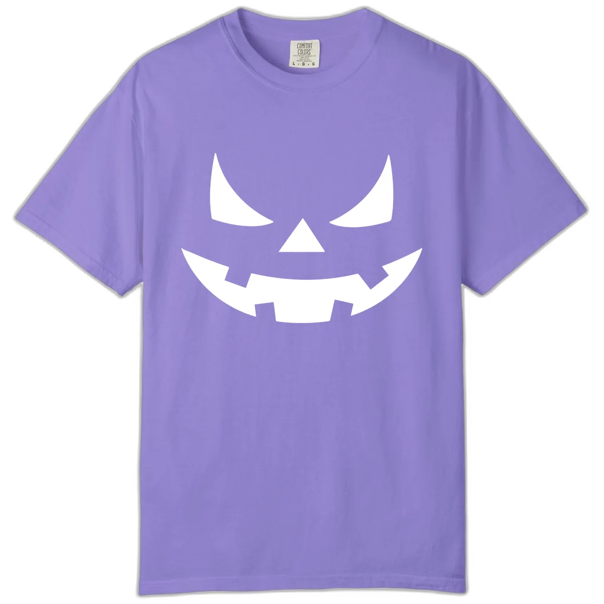 Spooky Jack-o-Lantern Face Comfort Color in Violet