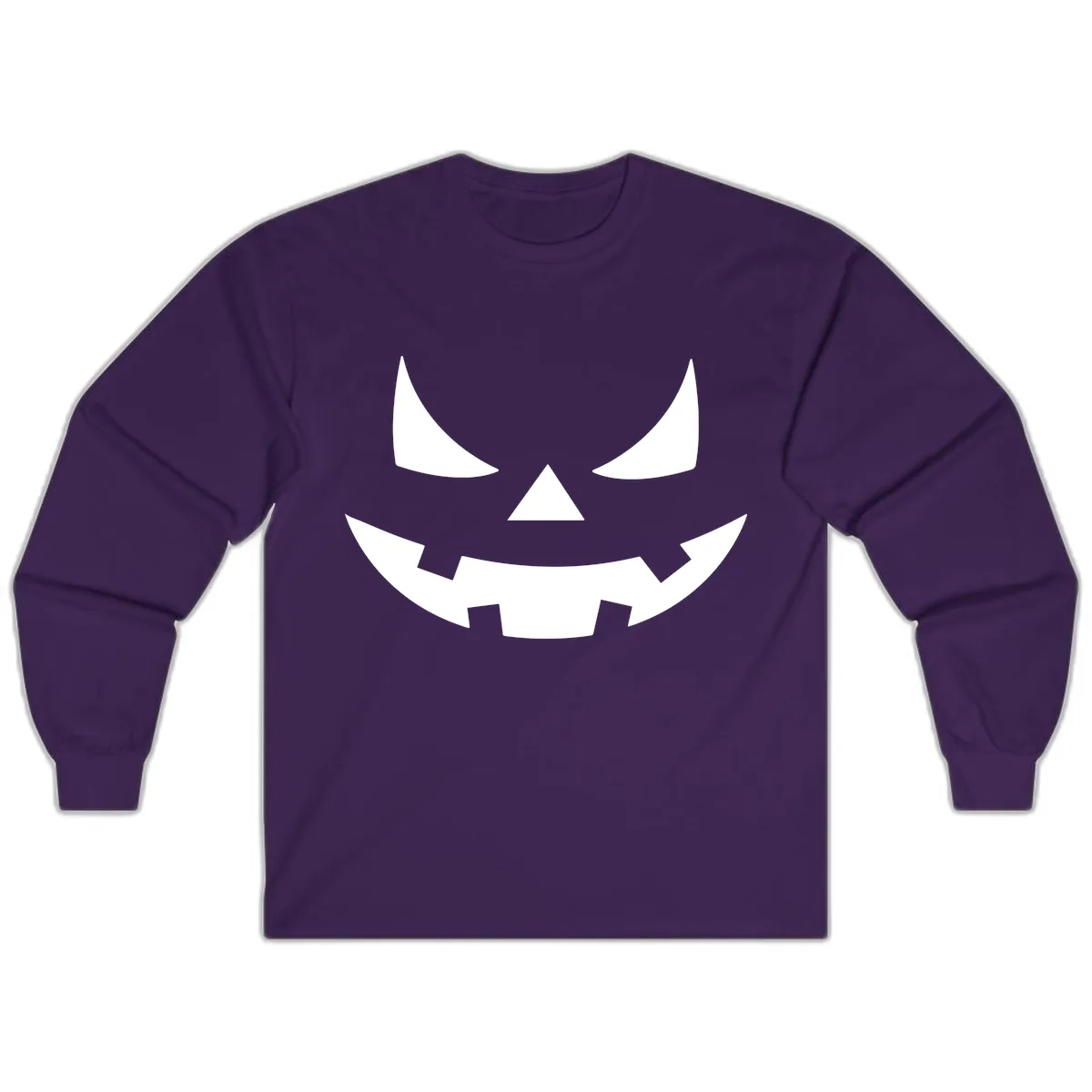 Spooky Jack-o-Lantern Face Long Sleeve in Purple