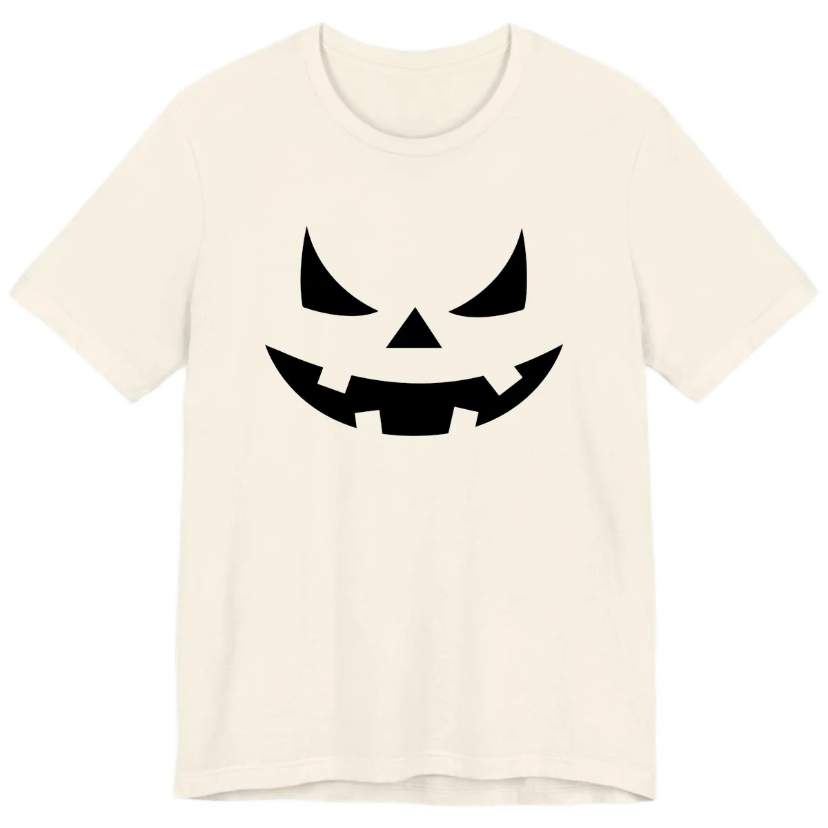 Spooky Jack-o-Lantern Face Premium T-Shirt in Natural