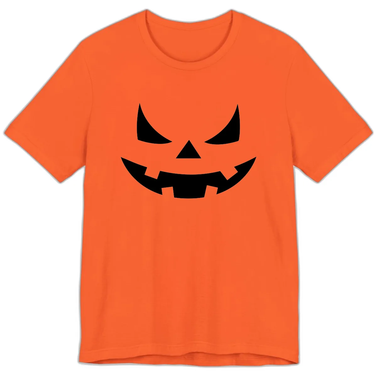 Spooky Jack-o-Lantern Face Premium T-Shirt in Orange