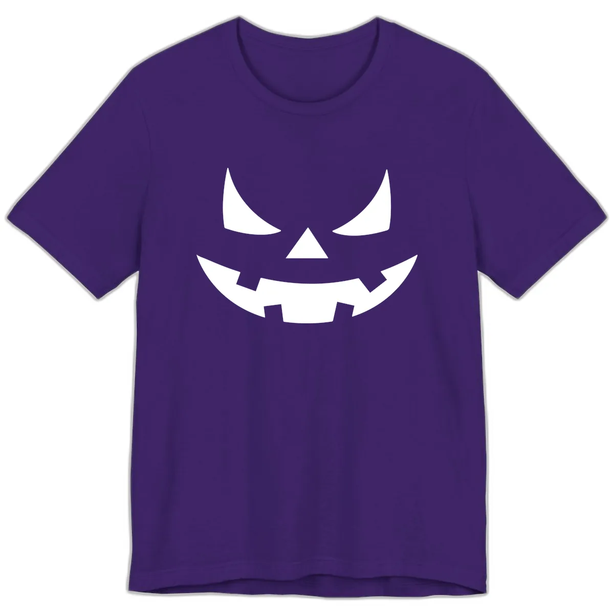 Spooky Jack-o-Lantern Face Premium T-Shirt in Team Purple