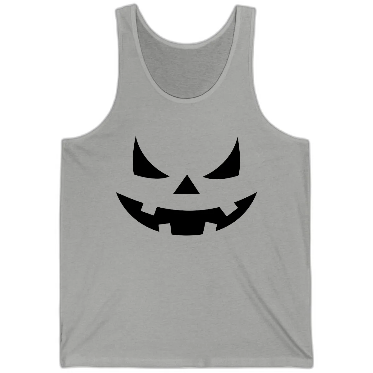 Spooky Jack-o-Lantern Face Tank in Athletic Heather