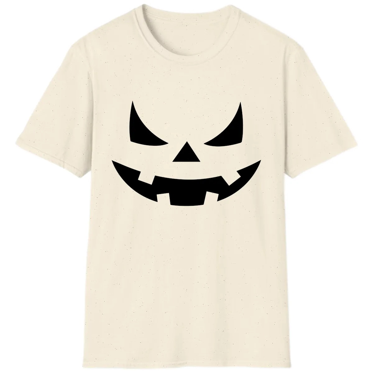Spooky Jack-o-Lantern Face T-Shirt in Natural