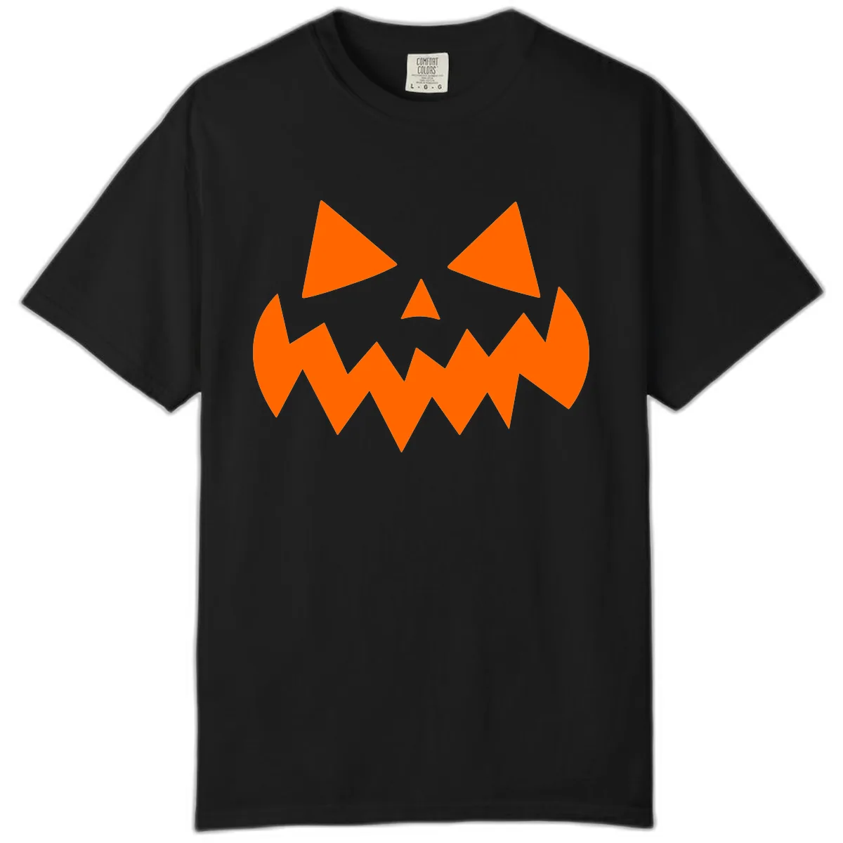 Spooky Jack-o-Lantern Face Comfort Color in Black