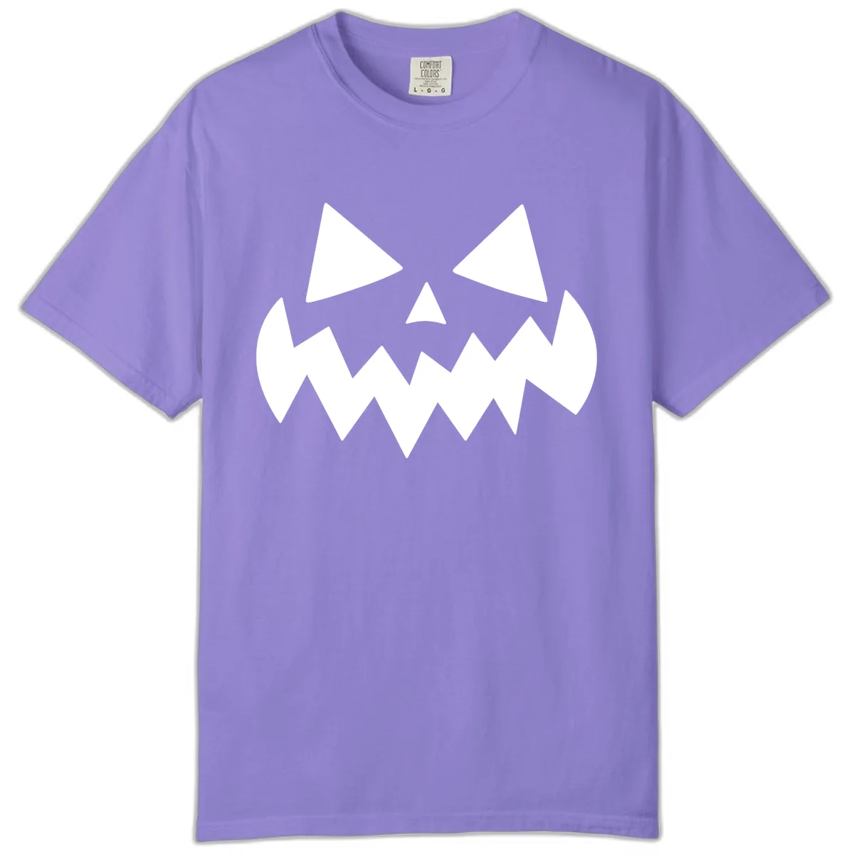 Spooky Jack-o-Lantern Face Comfort Color in Violet