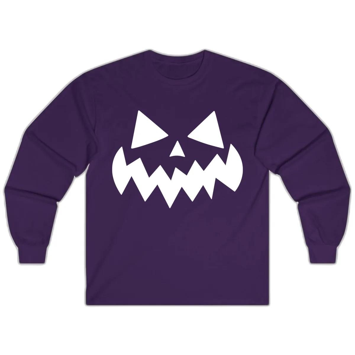 Spooky Jack-o-Lantern Face Long Sleeve in Purple