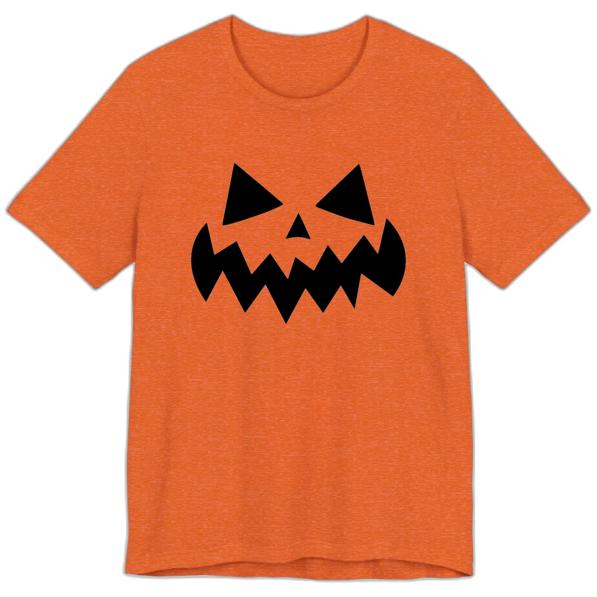 Spooky Jack-o-Lantern Face Premium T-Shirt in Heather Orange
