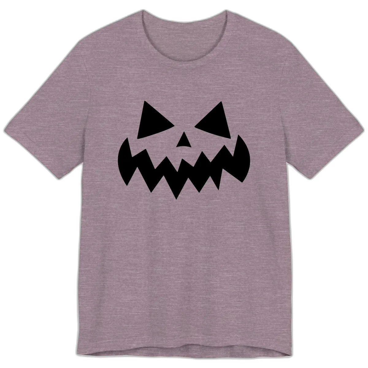 Spooky Jack-o-Lantern Face Premium T-Shirt in Heather Purple