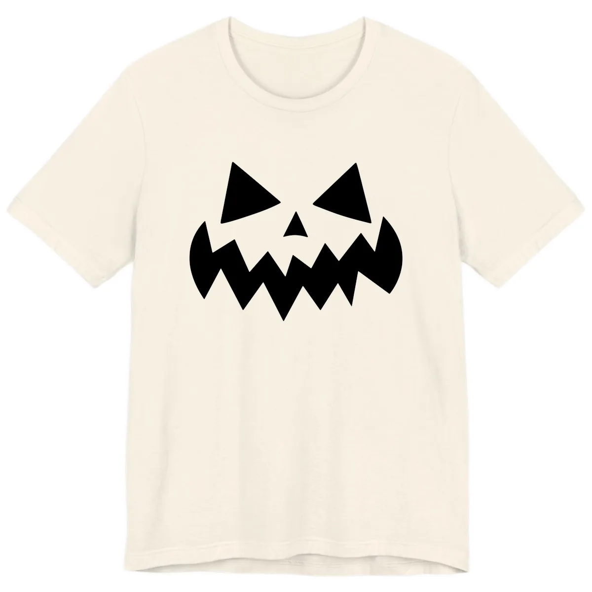 Spooky Jack-o-Lantern Face Premium T-Shirt in Natural