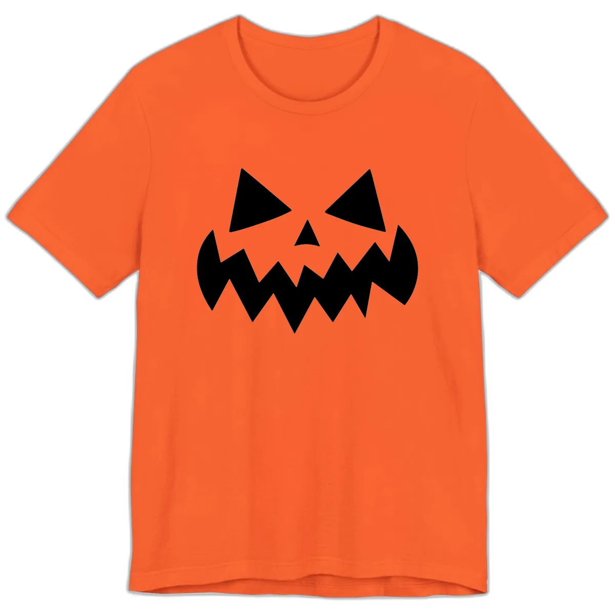 Spooky Jack-o-Lantern Face Premium T-Shirt in Orange
