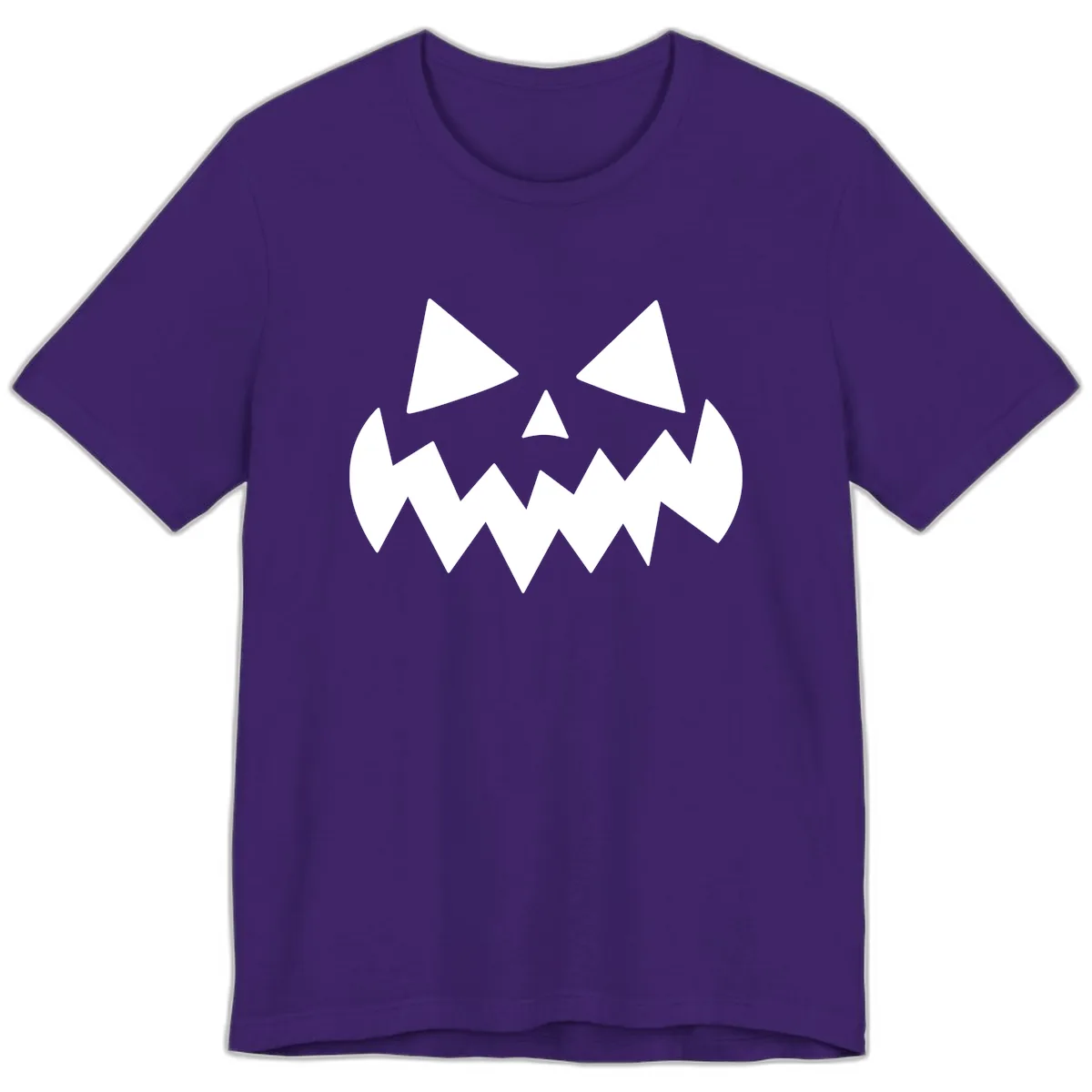 Spooky Jack-o-Lantern Face Premium T-Shirt in Team Purple