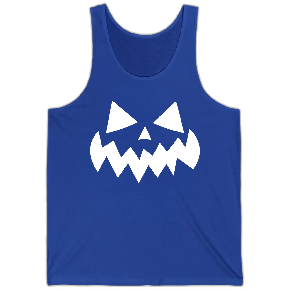 Spooky Jack-o-Lantern Face Tank in True Royal