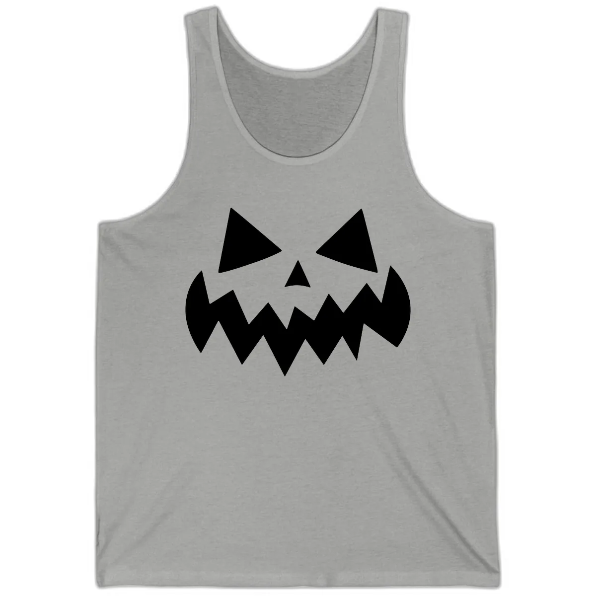 Spooky Jack-o-Lantern Face Tank in Athletic Heather