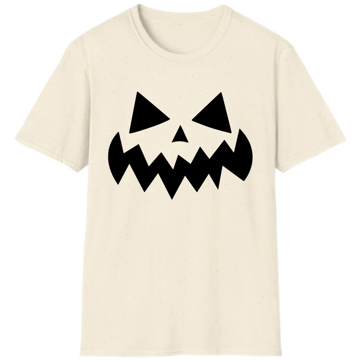 Spooky Jack-o-Lantern Face T-Shirt in Natural