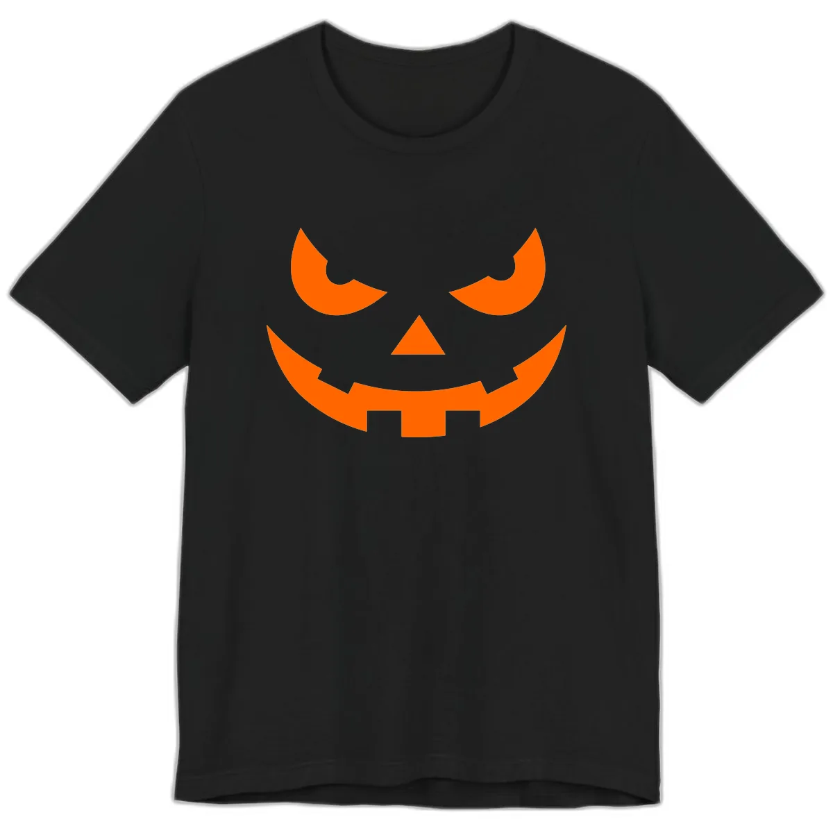 Spooky Jack O Lantern Face Premium T-Shirt in Black