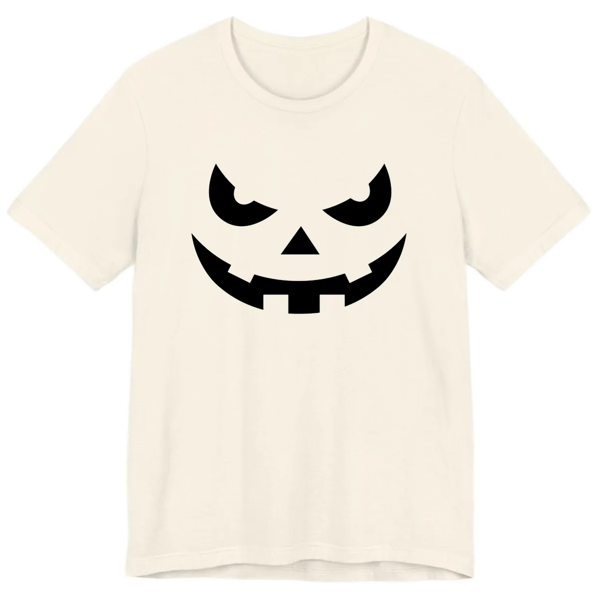 Spooky Jack O Lantern Face Premium T-Shirt in Natural