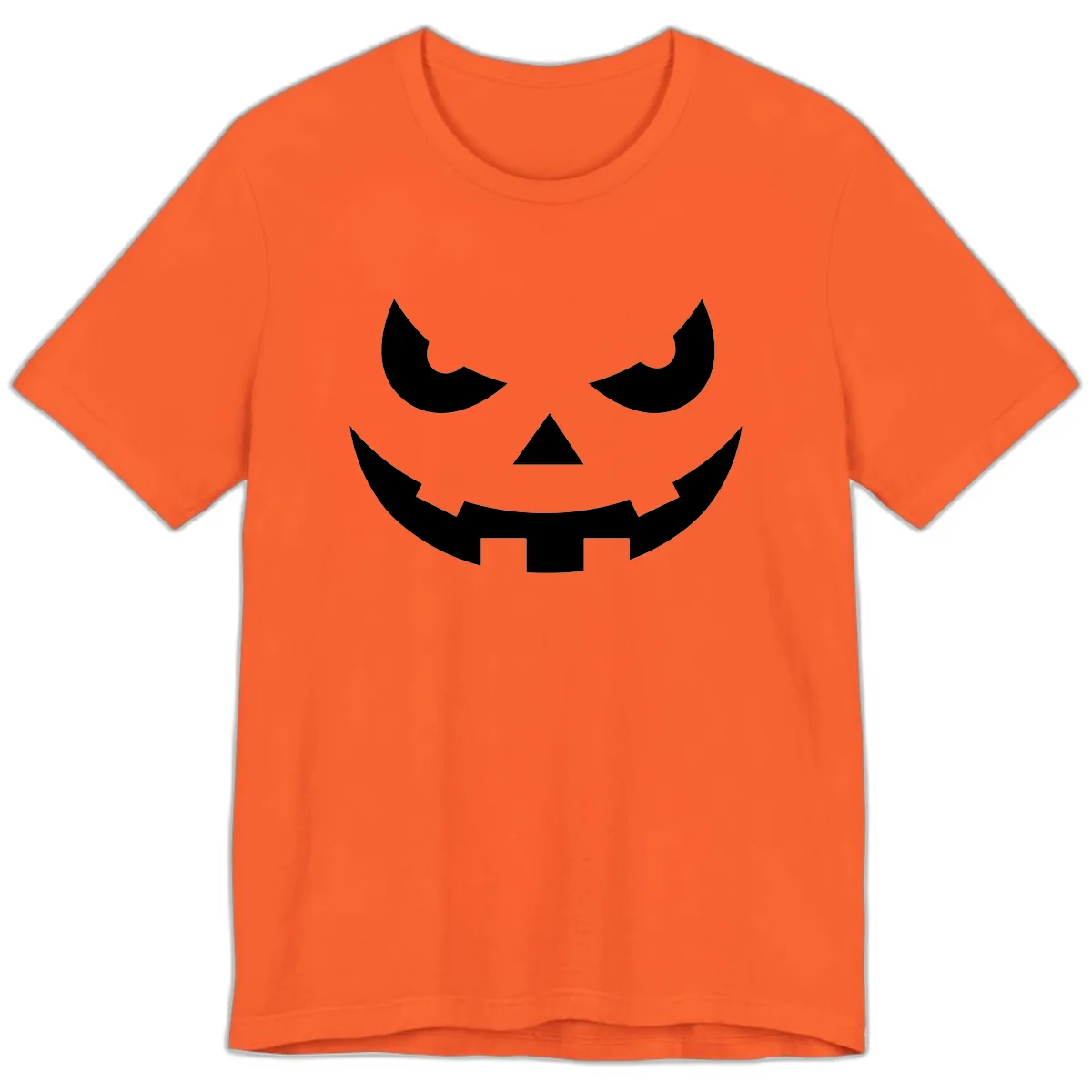 Spooky Jack O Lantern Face Premium T-Shirt in Orange