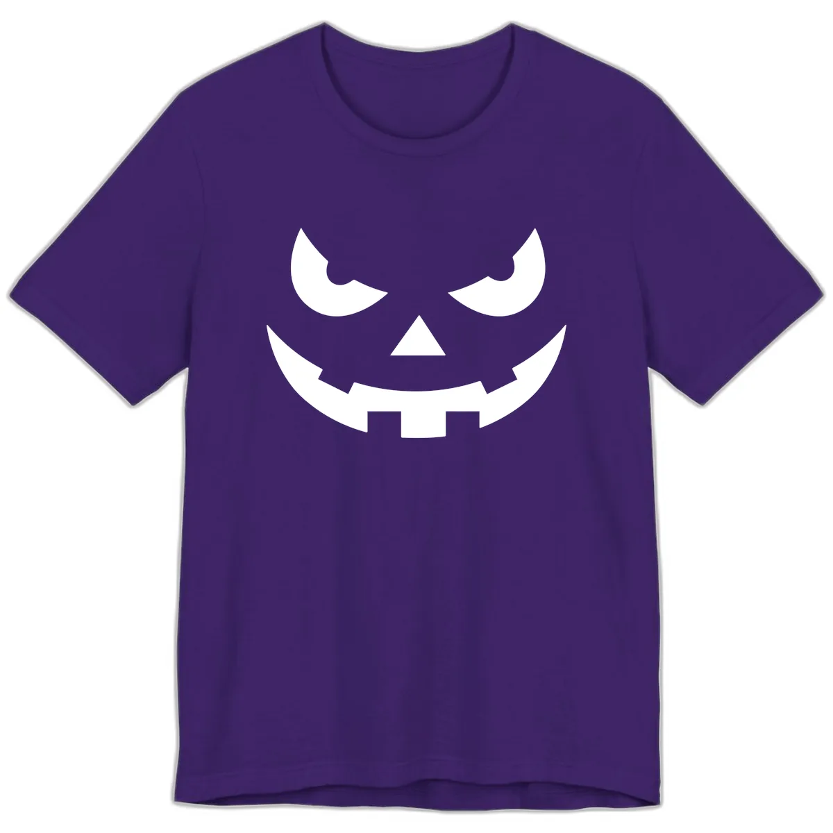 Spooky Jack O Lantern Face Premium T-Shirt in Team Purple