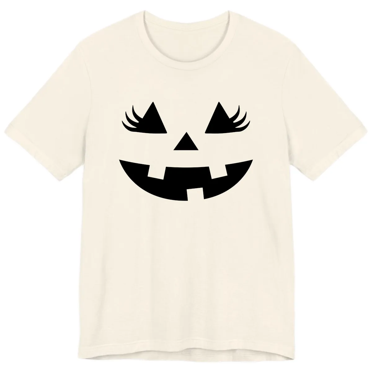 Spooky Jack O' Lantern Face Premium T-Shirt in Natural