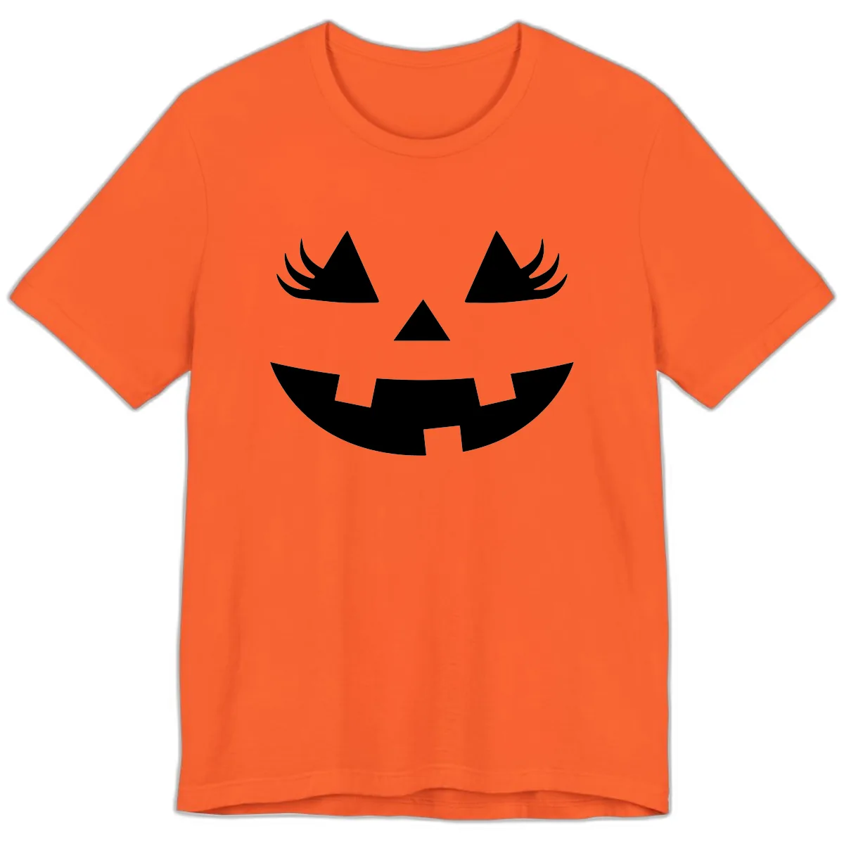 Spooky Jack O' Lantern Face Premium T-Shirt in Orange