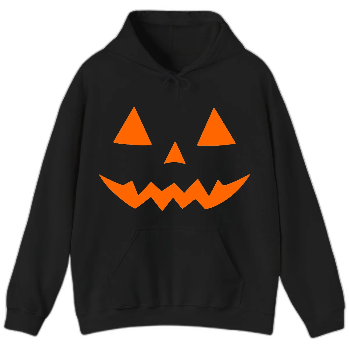 Classic Jack-o-Lantern Face Hoodie in Black