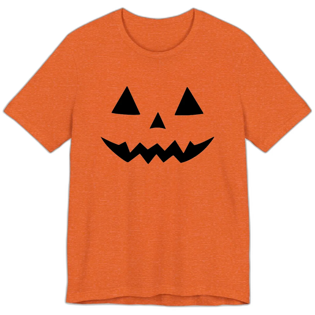 Classic Jack-o-Lantern Face Premium T-Shirt in Heather Orange