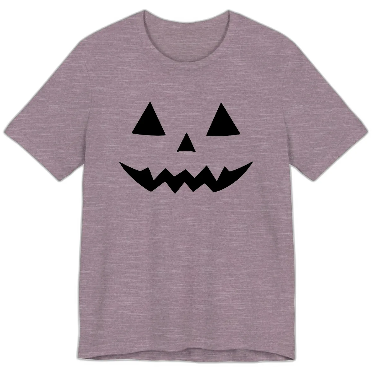 Classic Jack-o-Lantern Face Premium T-Shirt in Heather Purple