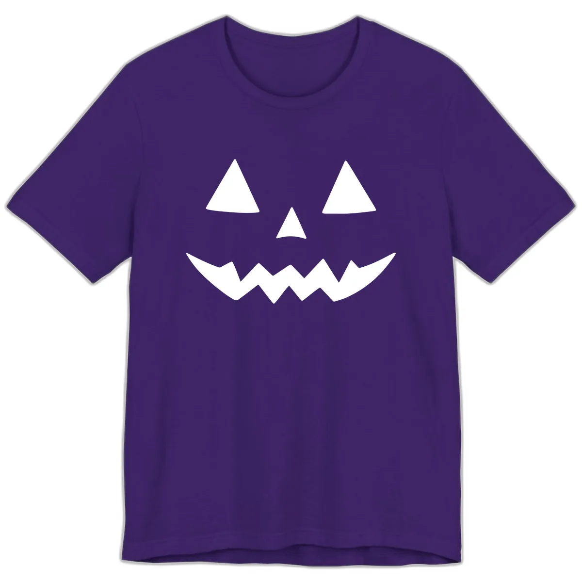 Classic Jack-o-Lantern Face Premium T-Shirt in Team Purple