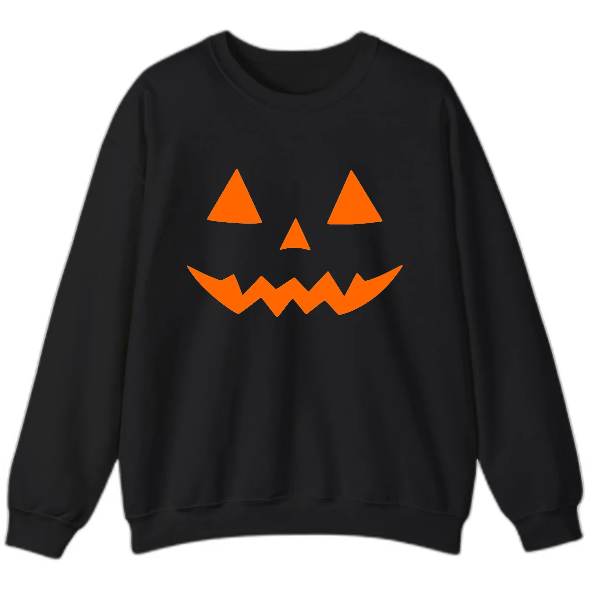 Classic Jack-o-Lantern Face Sweatshirt in Black
