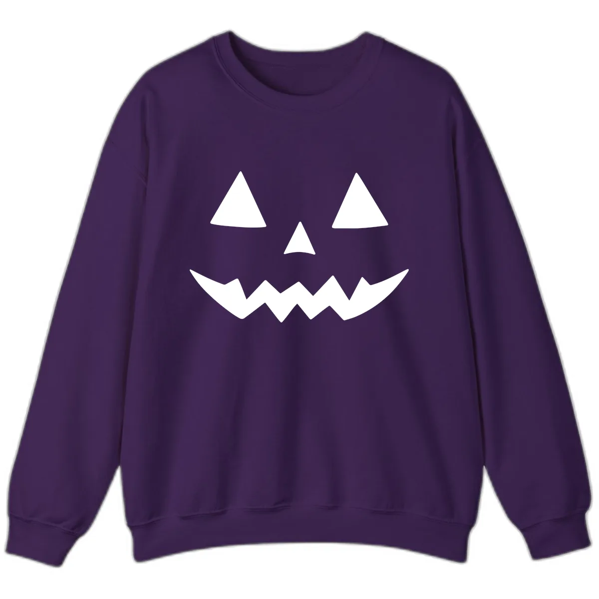 Classic Jack-o-Lantern Face Sweatshirt in Purple