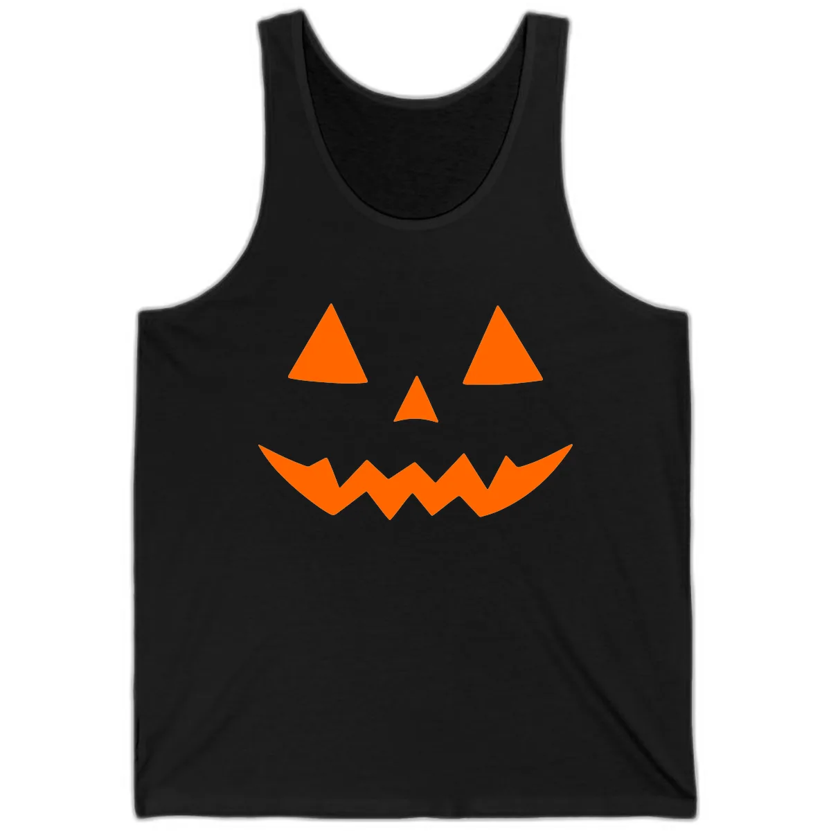 Classic Jack-o-Lantern Face Tank in Black