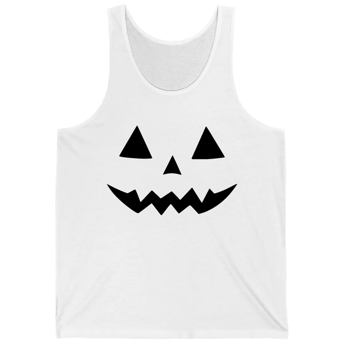 Classic Jack-o-Lantern Face Tank in White