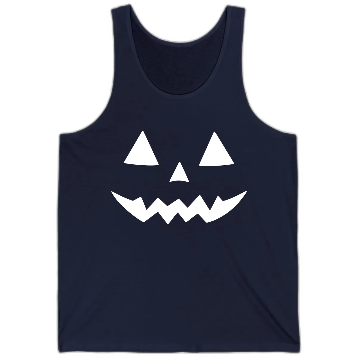 Classic Jack-o-Lantern Face Tank in Navy