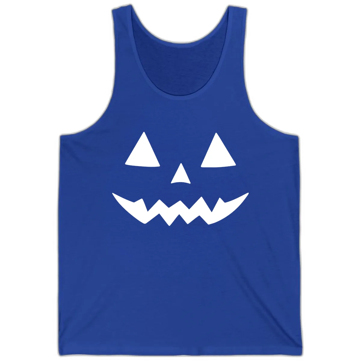 Classic Jack-o-Lantern Face Tank in True Royal