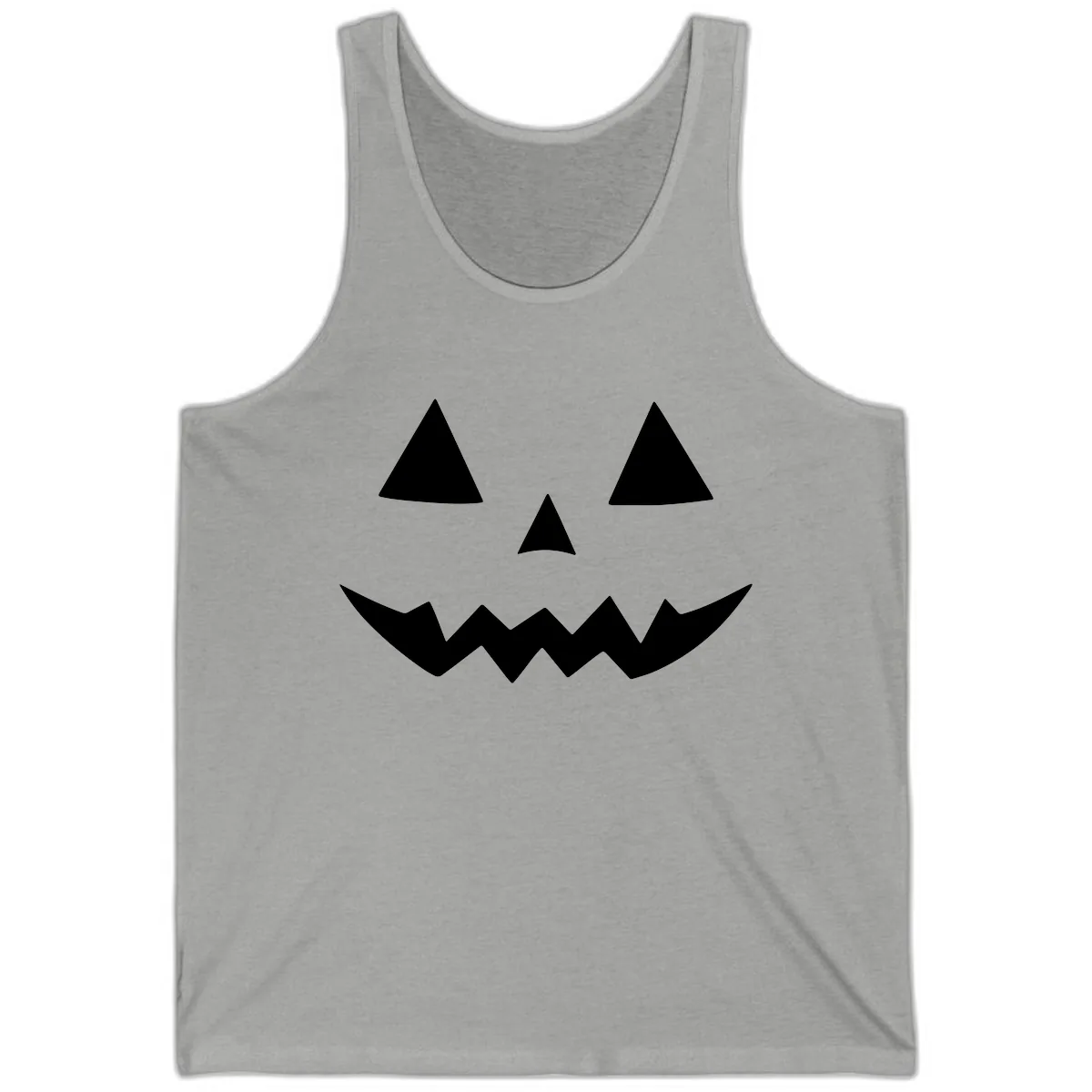 Classic Jack-o-Lantern Face Tank in Athletic Heather