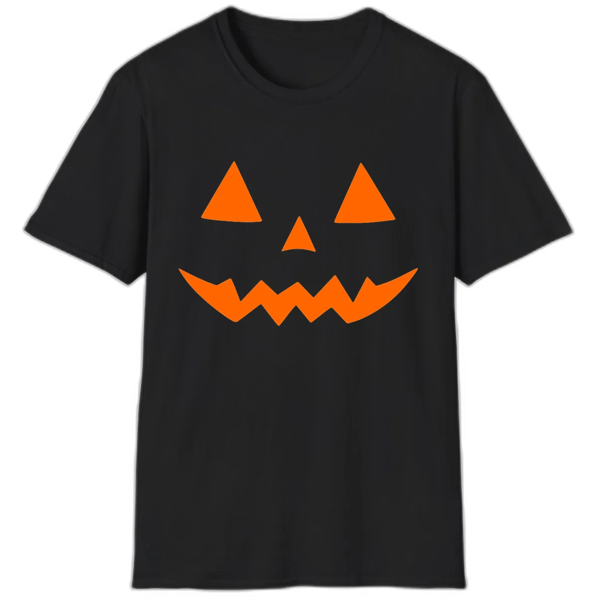 Classic Jack-o-Lantern Face T-Shirt in Black