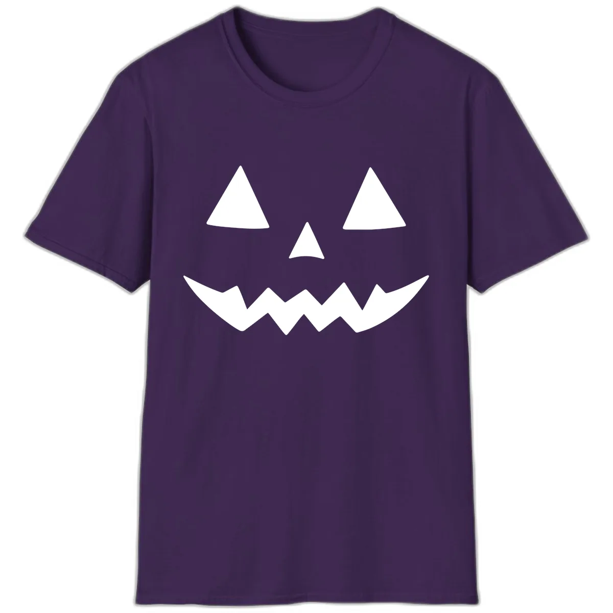 Classic Jack-o-Lantern Face T-Shirt in Purple