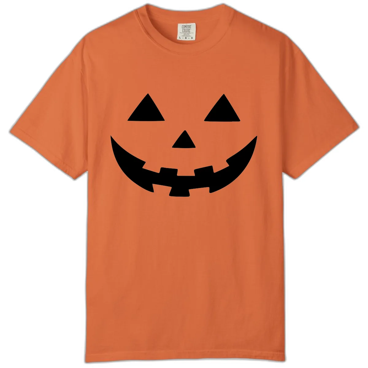 Jack O Lantern Face Comfort Color in Burnt Orange