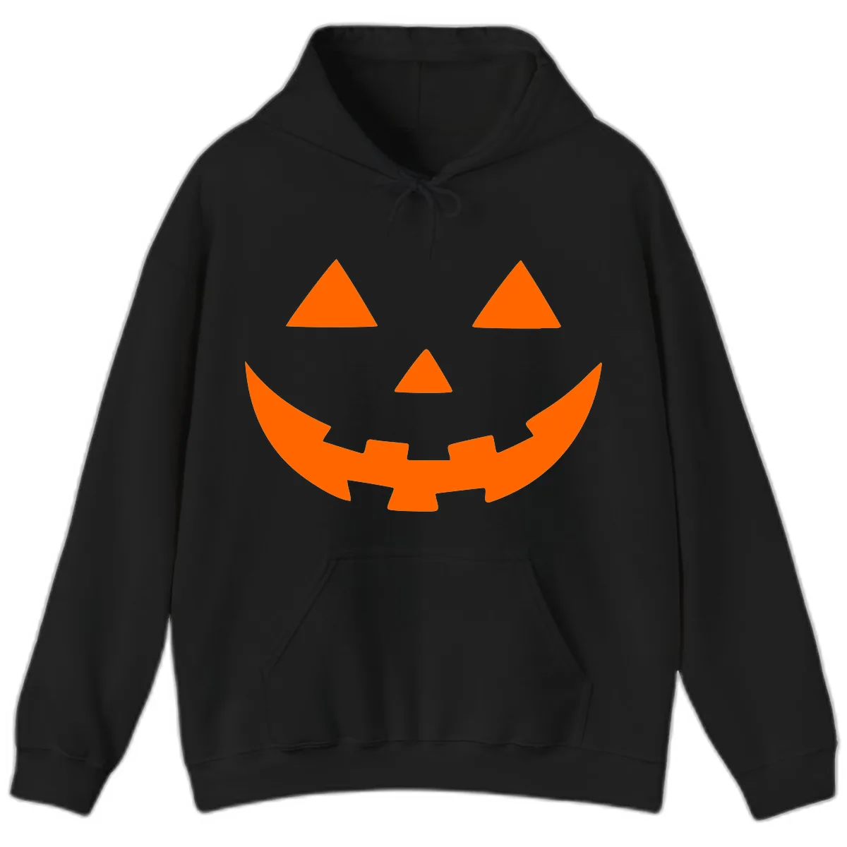 Jack O Lantern Face Hoodie in Black