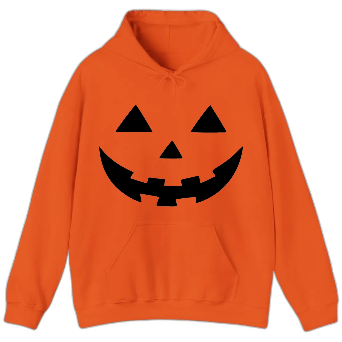 Jack O Lantern Face Hoodie in Orange
