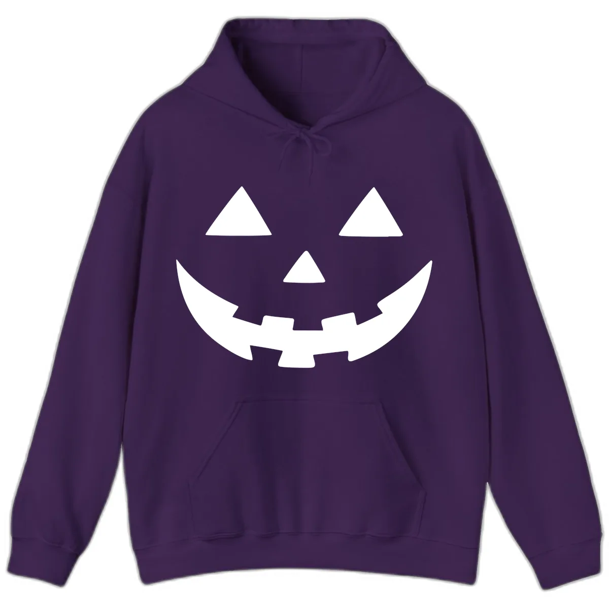 Jack O Lantern Face Hoodie in Purple
