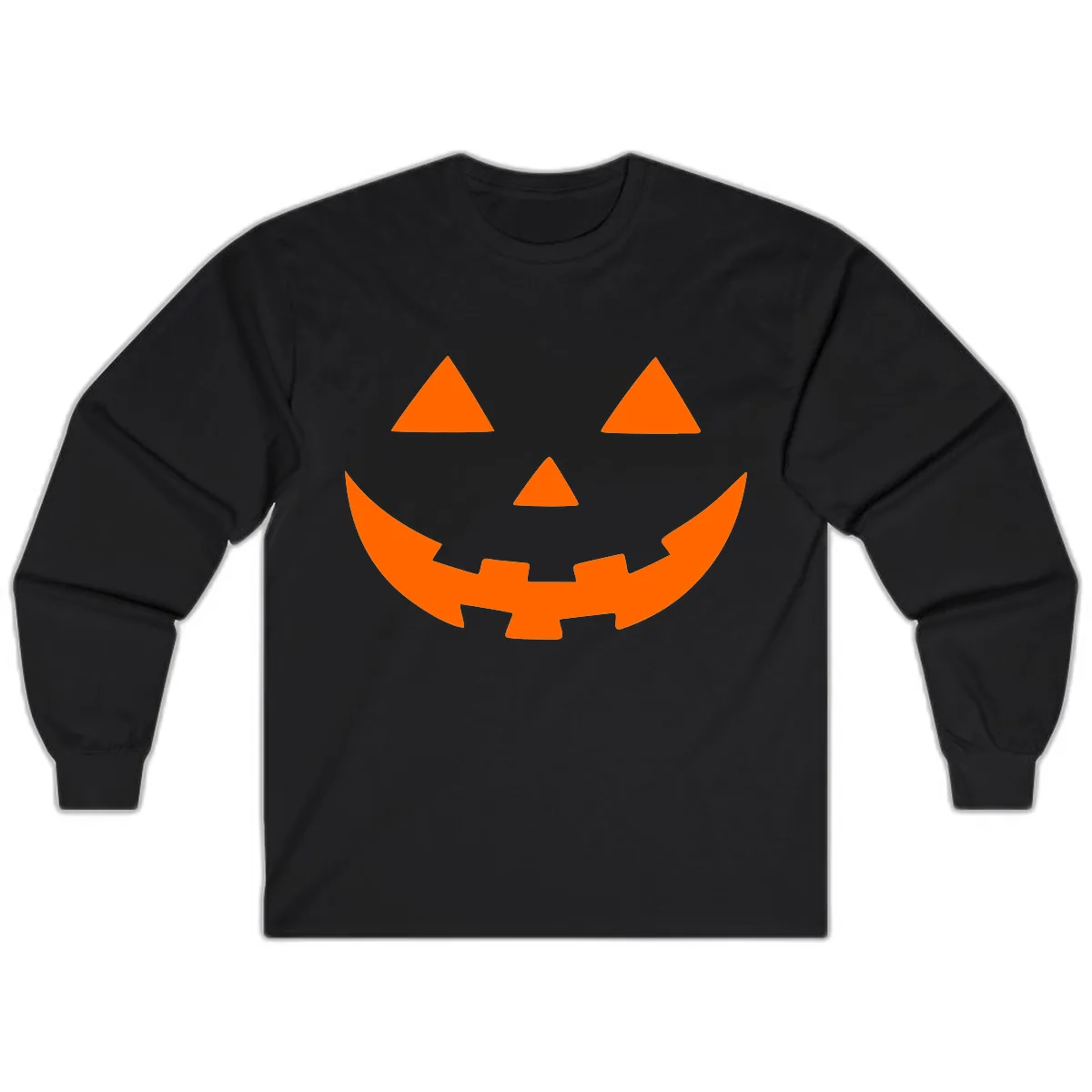 Jack O Lantern Face Long Sleeve in Black