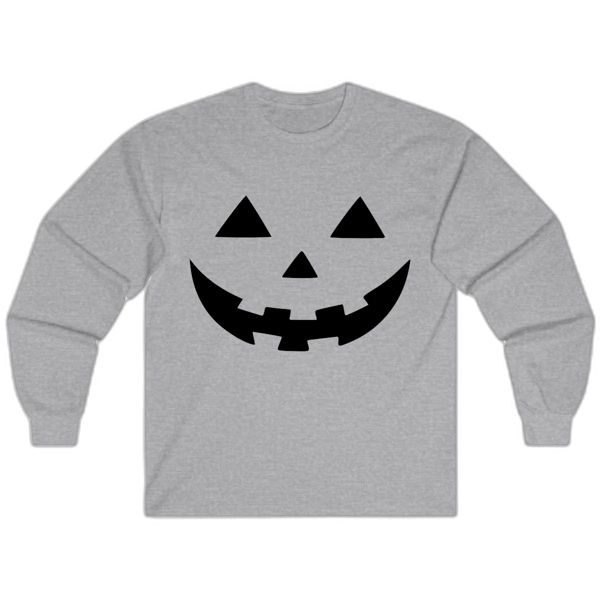 Jack O Lantern Face Long Sleeve in Sport Grey