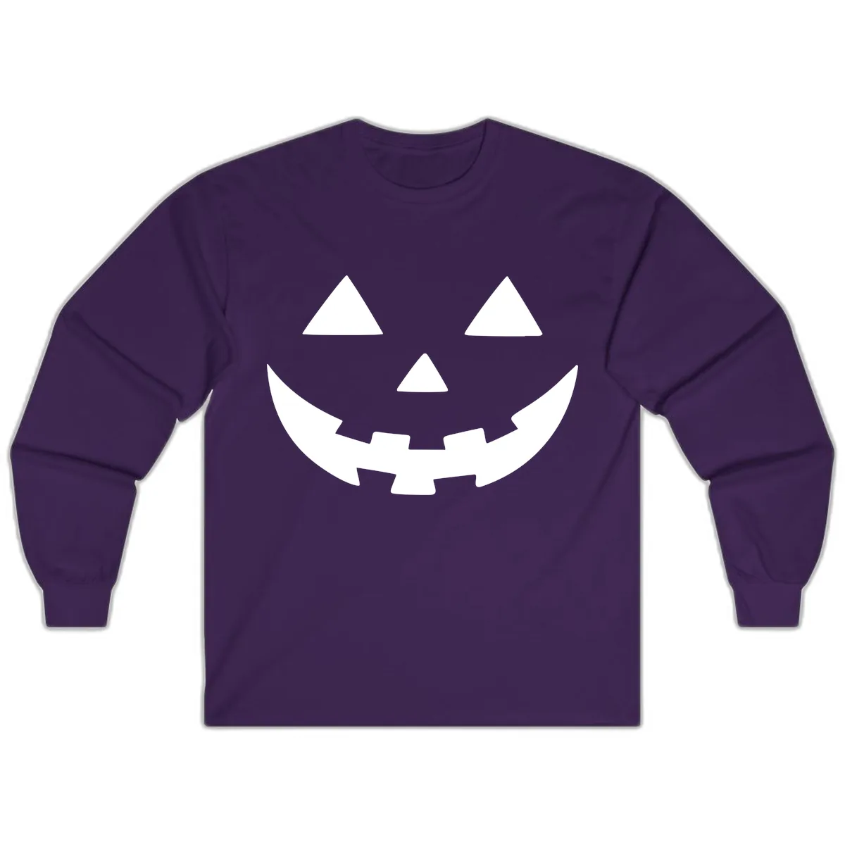 Jack O Lantern Face Long Sleeve in Purple