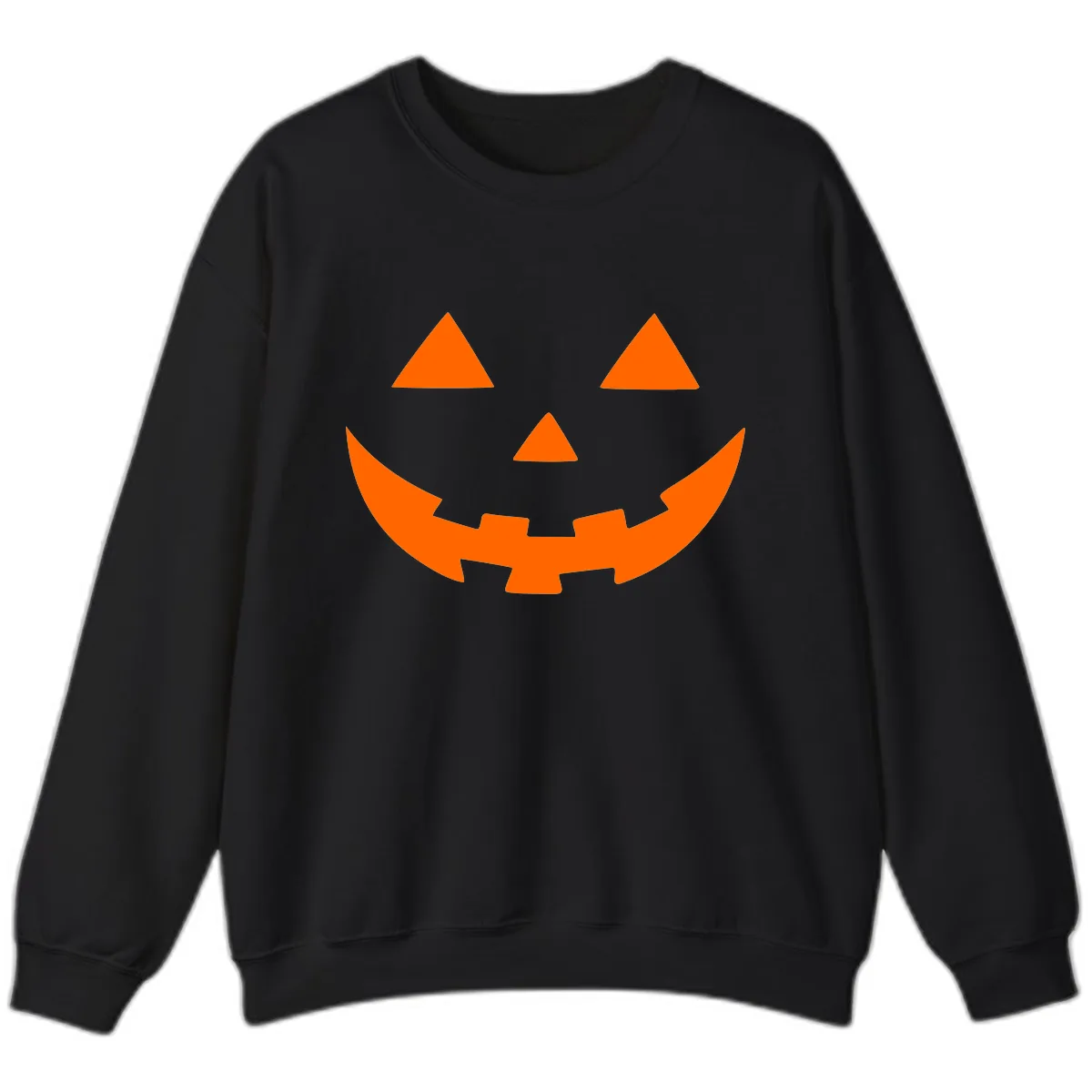 Jack O Lantern Face Sweatshirt in Black