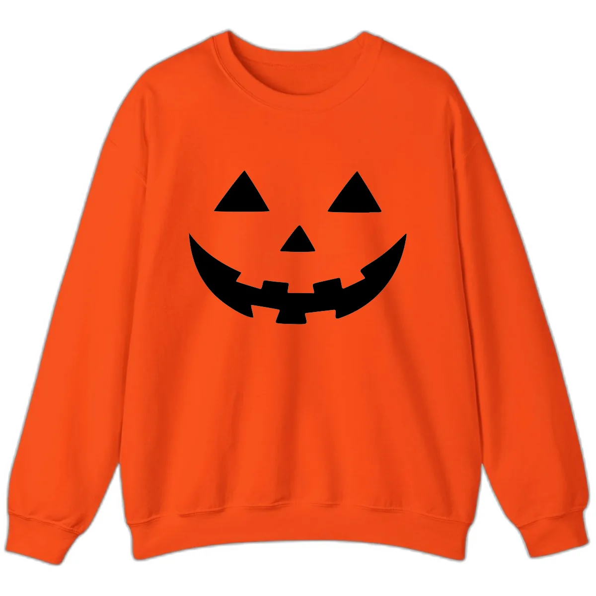Jack O Lantern Face Sweatshirt in Orange