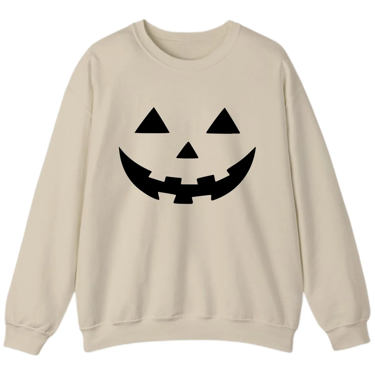 Jack O Lantern Face Sweatshirt in Sand